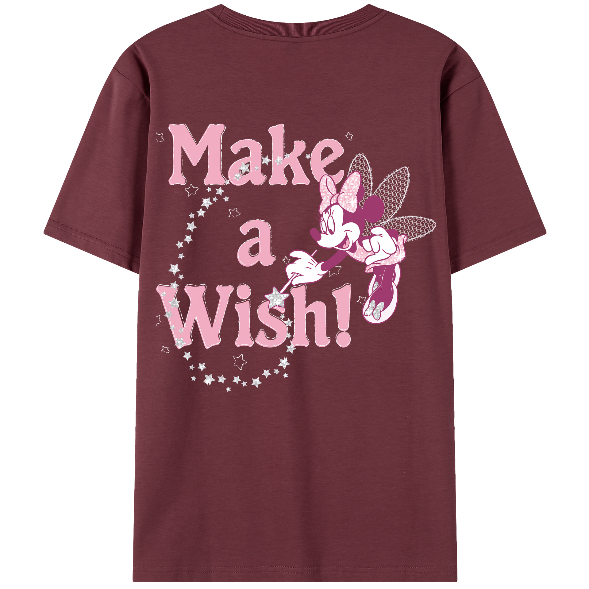 （画像用） ミッキーマウス Mickey Mouse 綿100％半袖Tシャツ（背面プリント）